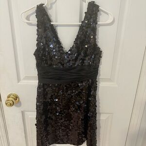 Mini sequin black dress